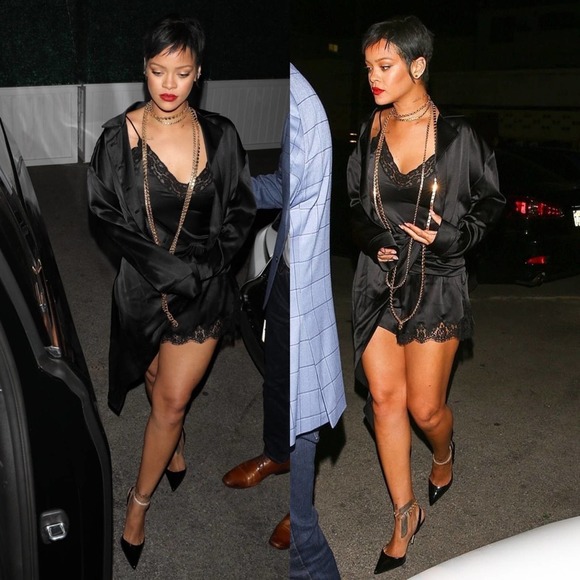 Alexander Wang Black Draped PJ Slip Dress Hybrid with Lace - Romper Style
